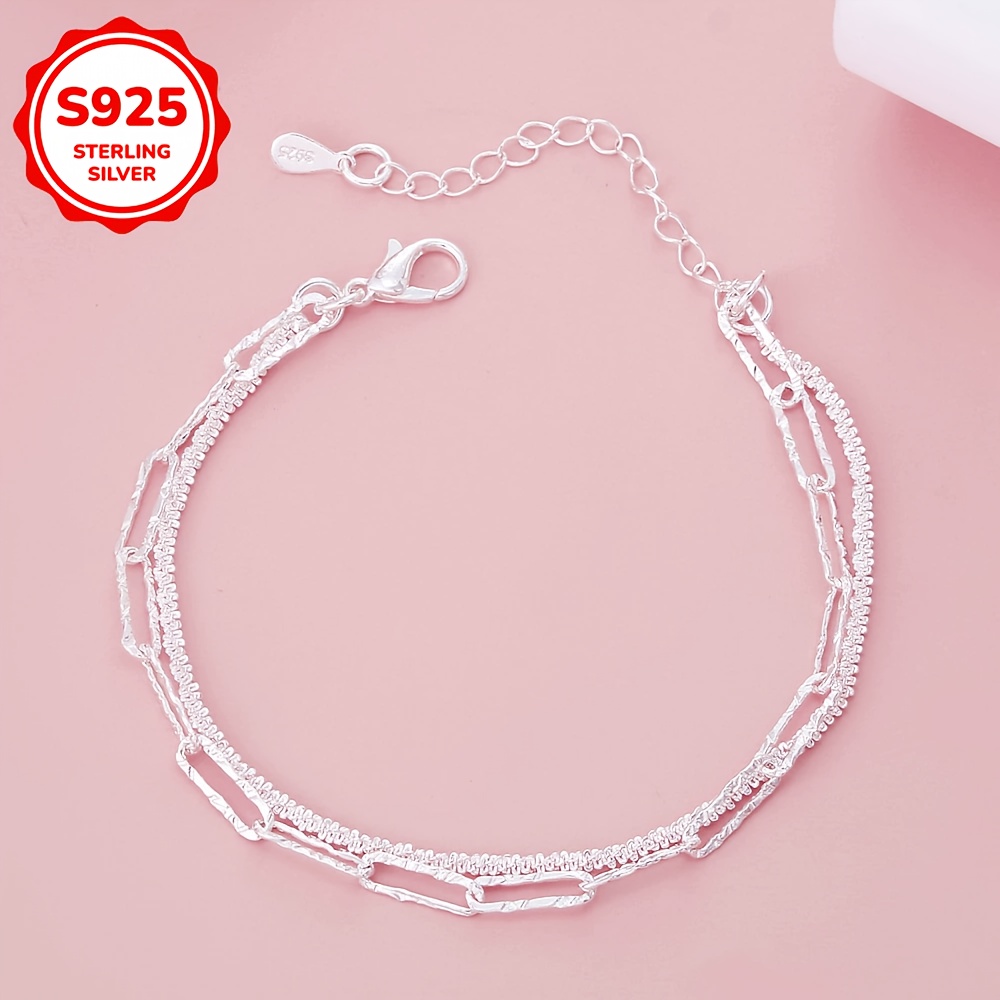 925 Silver Double Layered Starry Sky Bracelet
